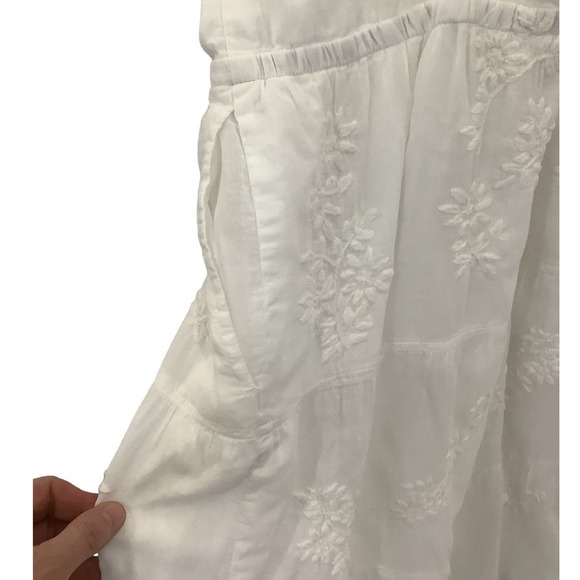 Roberta Roller Rabbit Iberia Dress Floral Embroidered Tiered Midi Size Small - Picture 10 of 13